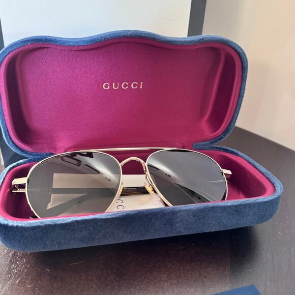 Gucci GG0388S Gold Frame Aviator Sunglasses - 56mm - Picture 11 of 11